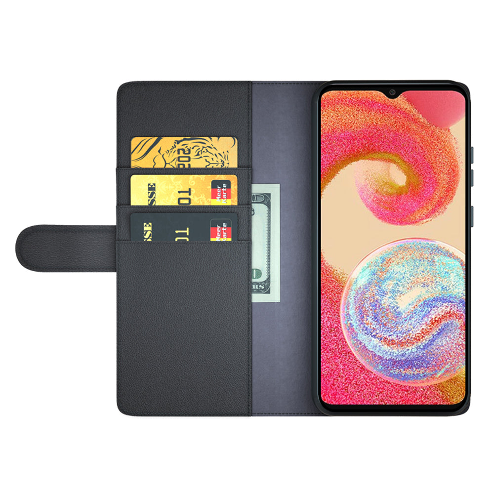 For Samsung Galaxy A04e 4G F04 4G M04 4G Cell Phone Case Genuine Split Leather Folio Stand Wallet Flip Protective Cover For Samsung Galaxy A04e 4G F04 4G M04 4G Cell Phone Case Genuine Split Leather Folio Stand Wallet Flip Protective Cover